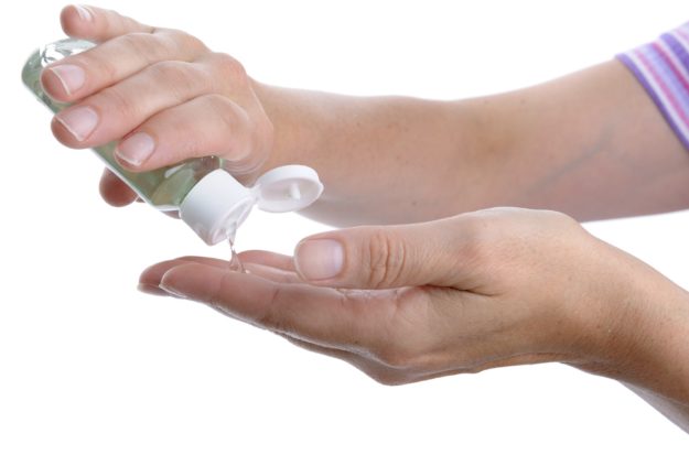Using Hand Sanitizer